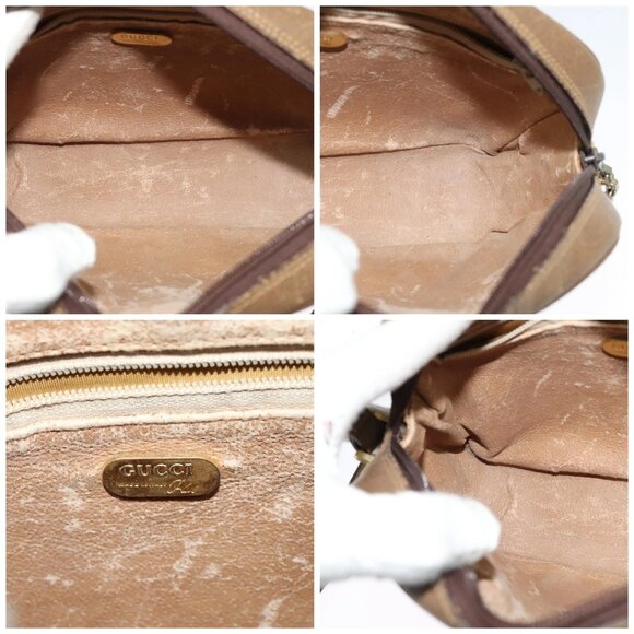 GUCCI GG Plus Supreme Shoulder Bag PVC Beige Gold Auth th6208 - Picture 15 of 16